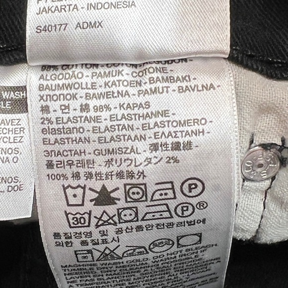 Levi's 541 Athletic Fit Black Straight Leg Jeans Mens 30x32 Stretch Black Label - Picture 8 of 10